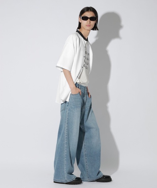 LAKOLE（ラコレ）の「＜イージーケア＞バンドカラークレリック半袖シャツ / 910903（シャツ/ブラウス・メンズ・グレー/ホワイト/サックスブルー・MEDIUM/LARGE）」の6枚目の写真