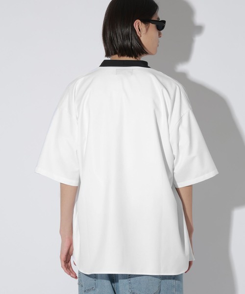 LAKOLE（ラコレ）の「＜イージーケア＞バンドカラークレリック半袖シャツ / 910903（シャツ/ブラウス・メンズ・グレー/ホワイト/サックスブルー・MEDIUM/LARGE）」の8枚目の写真