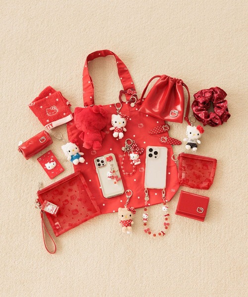 LOWRYS FARM（ローリーズファーム）の「【HELLO KITTY】DOTキンチャクポーチ 669869 /GOODS（ポーチ・レディース・ブラック/ブラウン/レッド・FREE）」の11枚目の写真