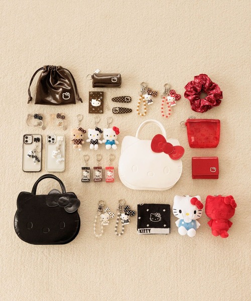 LOWRYS FARM（ローリーズファーム）の「【HELLO KITTY】DOTキンチャクポーチ 669869 /GOODS（ポーチ・レディース・ブラック/ブラウン/レッド・FREE）」の10枚目の写真