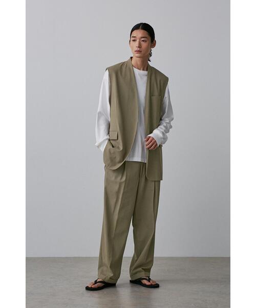 YLEVE（イレーヴ）の「YLEVE / COTTON VOILE GABARDINE NIDOM N/S JK（テーラードジャケット・メンズ・カーキ・4/3）」の2枚目の写真