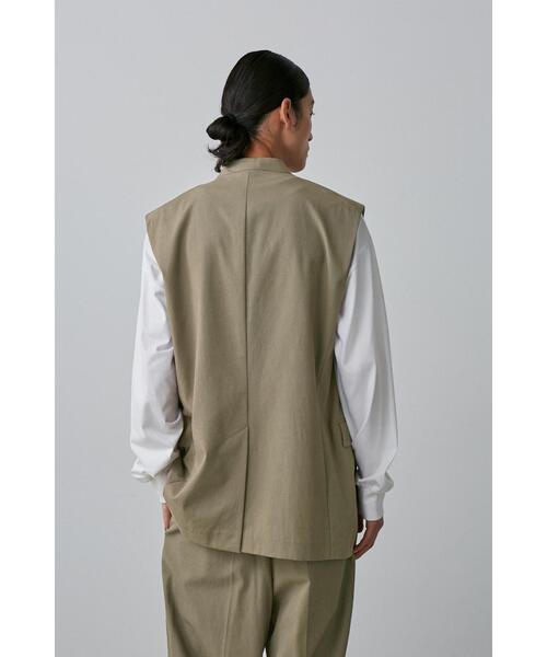 YLEVE（イレーヴ）の「YLEVE / COTTON VOILE GABARDINE NIDOM N/S JK（テーラードジャケット・メンズ・カーキ・4/3）」の3枚目の写真