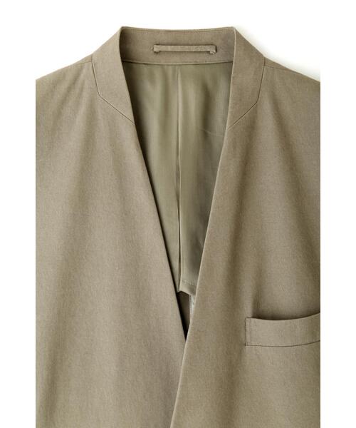 YLEVE（イレーヴ）の「YLEVE / COTTON VOILE GABARDINE NIDOM N/S JK（テーラードジャケット・メンズ・カーキ・4/3）」の8枚目の写真