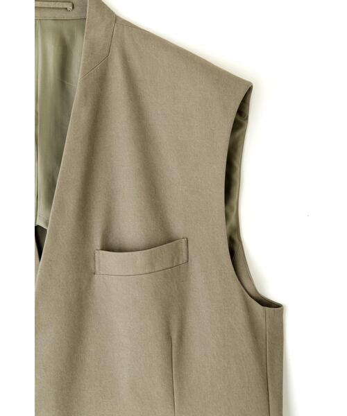 YLEVE（イレーヴ）の「YLEVE / COTTON VOILE GABARDINE NIDOM N/S JK（テーラードジャケット・メンズ・カーキ・4/3）」の9枚目の写真