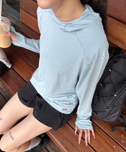 BROKEN BASE（ブロークンベース）の「BrokenBase running core / Ribbed Tech Hoodie（パーカー・メンズ・ブルー/グリーン/グレー・LARGE/MEDIUM/SMALL）」の20枚目の写真