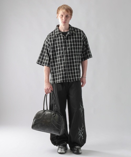 ajouter flow(アジューテフロー)の「【ajouter flow】Seersucker check shirt(シャツ/ブラウス・メンズ・ライトブルー/ブラック・LARGE/MEDIUM)」の20枚目の写真