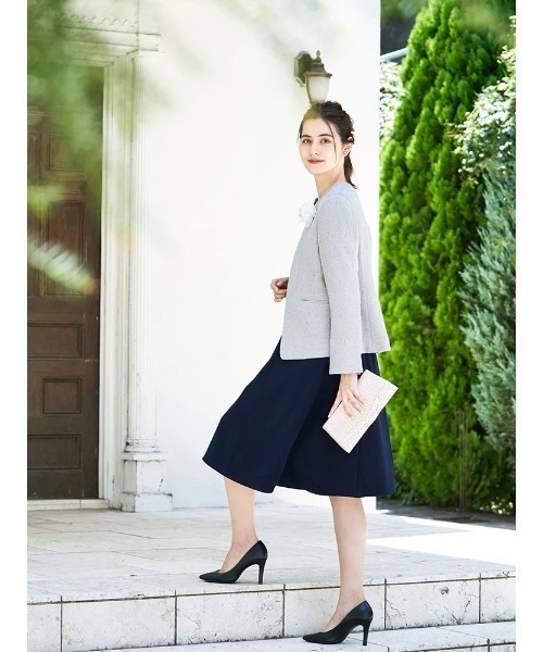 Perfect Suit FActory(パーフェクトスーツファクトリー)の「バックサテンジョーゼット ワンピース(ワンピース・レディース・ネイビー・M/L/SS)」の12枚目の写真