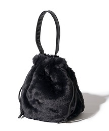 【1PIU1UGUALE3 RELAX】FUR DRAWSTRING BAG