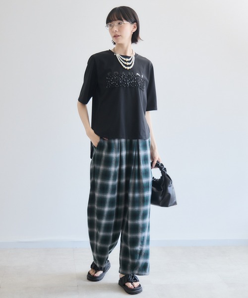 Paradise Picnic（パラダイスピクニック）の「33℃ 　ネルチェック立体イージーパンツ（その他パンツ・レディース・グリーン/ブラック・FREE）」の12枚目の写真
