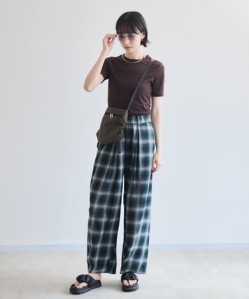 Paradise Picnic（パラダイスピクニック）の「33℃ 　ネルチェック立体イージーパンツ（その他パンツ・レディース・グリーン/ブラック・FREE）」の14枚目の写真