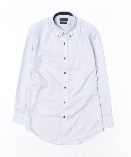 TOKYO SHIRTS(トウキョウシャツ)の「【超形態安定】 形態安定ノンアイロン ボタンダウン 長袖ビジネスワイシャツ(ビジネスシャツ・メンズ・サックスブルー・首回り37cm-裄丈80cm/首回り37cm-裄丈84cm/首回り39cm-裄丈80cm/首回り39cm-裄丈84cm/首回り41cm-裄丈82cm/首回り41cm-裄丈86cm/首回り42cm-裄丈82cm/首回り42cm-裄丈86cm/首回り43cm-裄丈82cm/首回り43cm-裄丈86cm)」の6枚目の写真