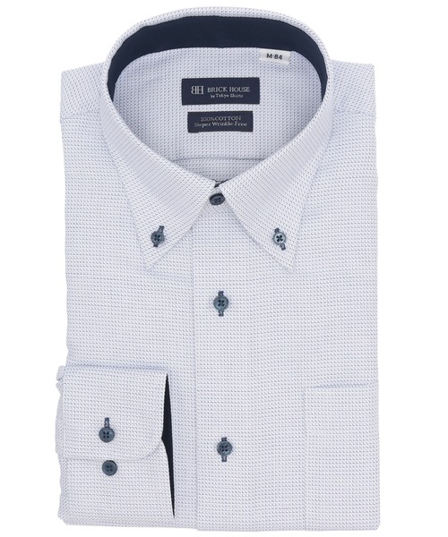 TOKYO SHIRTS(トウキョウシャツ)の「【超形態安定】 形態安定ノンアイロン ボタンダウン 長袖ビジネスワイシャツ(ビジネスシャツ・メンズ・サックスブルー・首回り37cm-裄丈80cm/首回り37cm-裄丈84cm/首回り39cm-裄丈80cm/首回り39cm-裄丈84cm/首回り41cm-裄丈82cm/首回り41cm-裄丈86cm/首回り42cm-裄丈82cm/首回り42cm-裄丈86cm/首回り43cm-裄丈82cm/首回り43cm-裄丈86cm)」の1枚目の写真