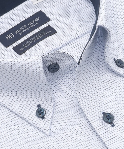TOKYO SHIRTS(トウキョウシャツ)の「【超形態安定】 形態安定ノンアイロン ボタンダウン 長袖ビジネスワイシャツ(ビジネスシャツ・メンズ・サックスブルー・首回り37cm-裄丈80cm/首回り37cm-裄丈84cm/首回り39cm-裄丈80cm/首回り39cm-裄丈84cm/首回り41cm-裄丈82cm/首回り41cm-裄丈86cm/首回り42cm-裄丈82cm/首回り42cm-裄丈86cm/首回り43cm-裄丈82cm/首回り43cm-裄丈86cm)」の2枚目の写真