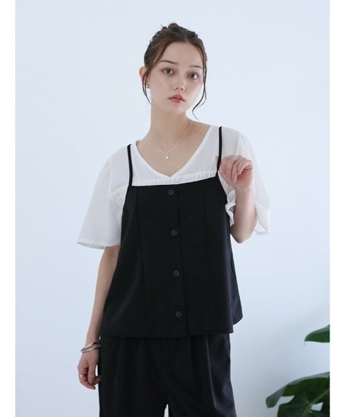 fifth(フィフス)の「【2点セット】ビスチェ×ワイドパンツ(セットアップ・レディース・ネイビー/ブラック・XS/M)」の8枚目の写真