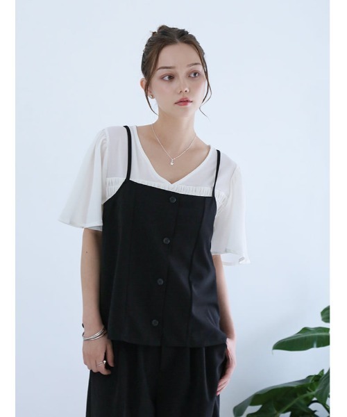 fifth(フィフス)の「【2点セット】ビスチェ×ワイドパンツ(セットアップ・レディース・ネイビー/ブラック・XS/M)」の9枚目の写真