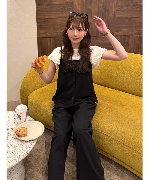 fifth(フィフス)の「【2点セット】ビスチェ×ワイドパンツ(セットアップ・レディース・ネイビー/ブラック・XS/M)」の3枚目の写真