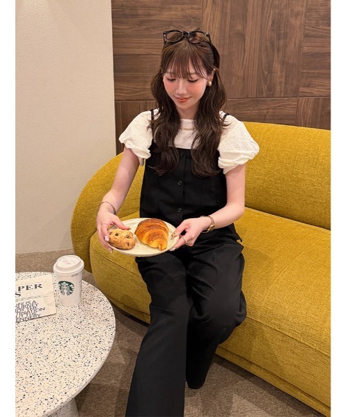 fifth(フィフス)の「【2点セット】ビスチェ×ワイドパンツ(セットアップ・レディース・ネイビー/ブラック・XS/M)」の4枚目の写真