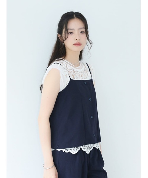 fifth(フィフス)の「【2点セット】ビスチェ×ワイドパンツ(セットアップ・レディース・ネイビー/ブラック・XS/M)」の21枚目の写真