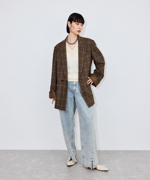 ADAM ET ROPE'（アダムエロペ）の「スクエアトゥフラットシューズ（パンプス・レディース・キナリ/ブラック・23/24.5/24/23.5）」の5枚目の写真
