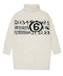 MM6 Maison Margiela（ｴﾑｴﾑｼｯｸｽ ﾒｿﾞﾝ ﾏﾙｼﾞｪﾗ）の「MM6 Maison Margiela(エムエムシックス メゾン マルジェラ)Kids & Junior ブランドロゴハイネックニットワンピース（ワンピース）」