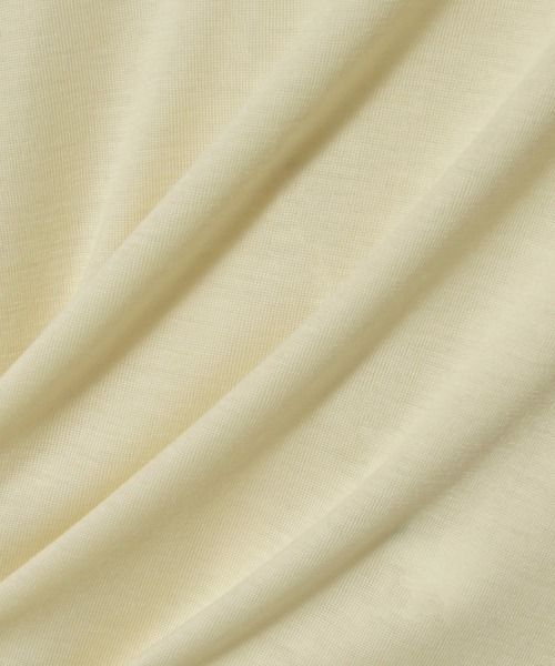 ESTNATION(エストネーション)の「GOOD PEOPLE GOOD STITCHING GOOD PRODUCT for ESTNATION / コンフォートハイネックウールTシャツ(タンクトップ・レディース・ブラック/アイボリー・FREE)」の3枚目の写真