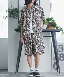 MDR（エムディアール）の「『幾何学柄ワイドシャツ × ショーツ』【セットアップ2点セット】（セットアップ）」