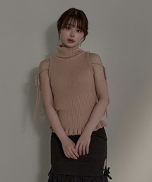 *M DOLLY original* Ruffle manon knit tops / ラッフルマノンニットトップス