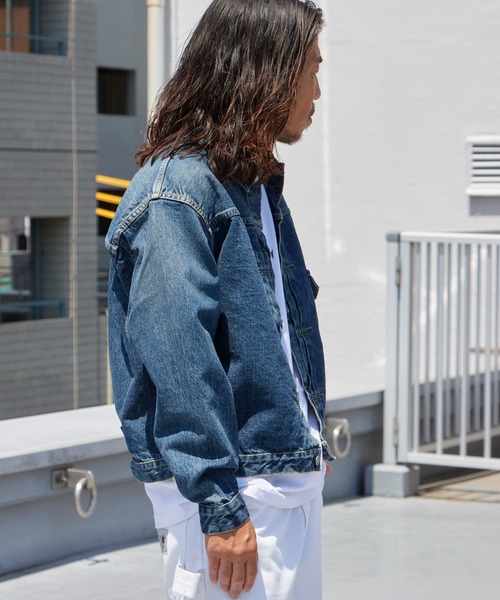 orSlow(オアスロウ)の「orslow/オアスロウ TYPE1 40'S PLEATED FRONT BLOUSE USED WASH デニムジャケット 秋 秋服 2026年秋冬 冬服(デニムジャケット・メンズ・インディゴブルー・2/4/3)」の8枚目の写真