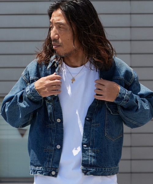 orSlow(オアスロウ)の「orslow/オアスロウ TYPE1 40'S PLEATED FRONT BLOUSE USED WASH デニムジャケット 秋 秋服 2026年秋冬 冬服(デニムジャケット・メンズ・インディゴブルー・2/4/3)」の11枚目の写真