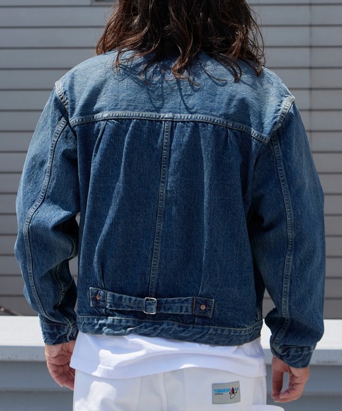 orSlow(オアスロウ)の「orslow/オアスロウ TYPE1 40'S PLEATED FRONT BLOUSE USED WASH デニムジャケット 秋 秋服 2026年秋冬 冬服(デニムジャケット・メンズ・インディゴブルー・2/4/3)」の2枚目の写真