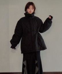 mideal（マイディール）の「ribbon hoodie padding blouson   リボンフードパディングブルゾン（ブルゾン）」
