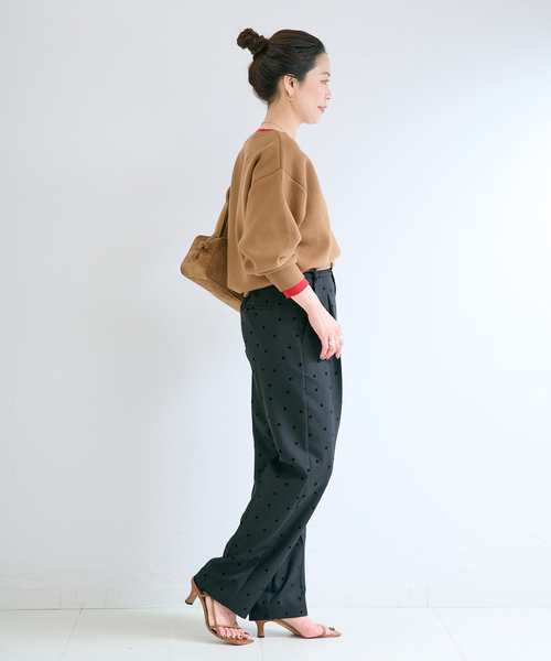 B.C STOCK(ベーセーストック)の「《追加》【WEB限定】ウォッシャブル / 配色ニットプルオーバー(ニット/セーター・レディース・ベージュ/ネイビー/チャコールグレー・FREE)」の12枚目の写真