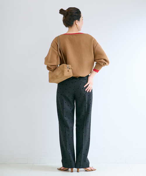 B.C STOCK(ベーセーストック)の「《追加》【WEB限定】ウォッシャブル / 配色ニットプルオーバー(ニット/セーター・レディース・ベージュ/ネイビー/チャコールグレー・FREE)」の13枚目の写真