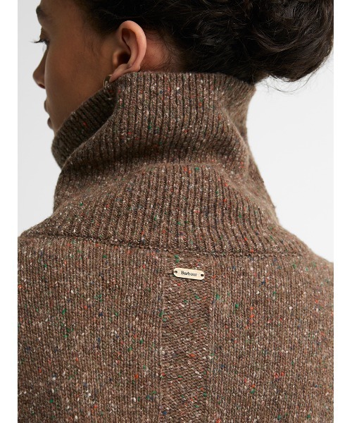 Barbour(バブアー)の「Lavensdaleハーフジップニット(レディース)(ニット/セーター・レディース・オリーブ/ベージュ/レッド・8/6)」の7枚目の写真