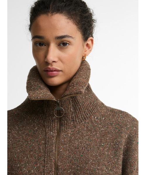 Barbour(バブアー)の「Lavensdaleハーフジップニット(レディース)(ニット/セーター・レディース・オリーブ/ベージュ/レッド・8/6)」の8枚目の写真
