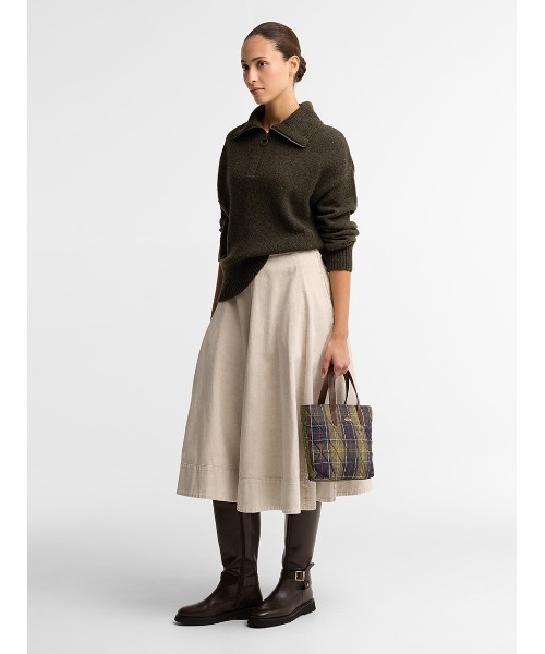 Barbour(バブアー)の「Lavensdaleハーフジップニット(レディース)(ニット/セーター・レディース・オリーブ/ベージュ/レッド・8/6)」の9枚目の写真