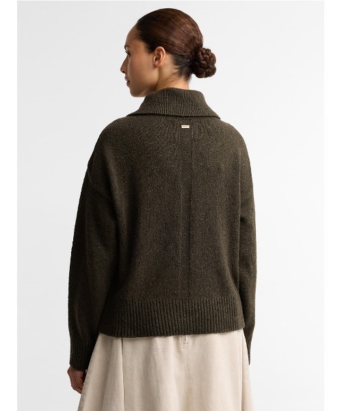 Barbour(バブアー)の「Lavensdaleハーフジップニット(レディース)(ニット/セーター・レディース・オリーブ/ベージュ/レッド・8/6)」の11枚目の写真