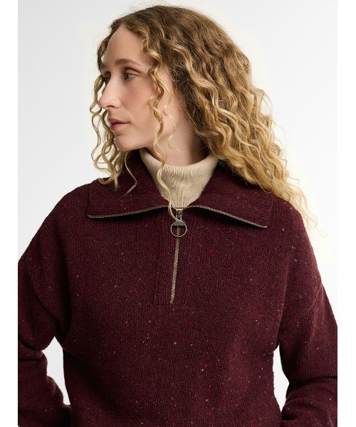 Barbour(バブアー)の「Lavensdaleハーフジップニット(レディース)(ニット/セーター・レディース・オリーブ/ベージュ/レッド・8/6)」の17枚目の写真