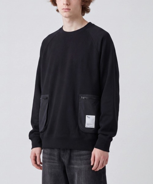 INNOCENT(イノセント)の「【Wasted Collective/ウェイステッド コレクティブ】Recycled Cotton Fleece New Crew WC-RCCRW02(スウェット・メンズ・オリーブ/ブラック・SMALL/MEDIUM/LARGE/XX-LARGE/X-SMALL/X-LARGE)」の2枚目の写真