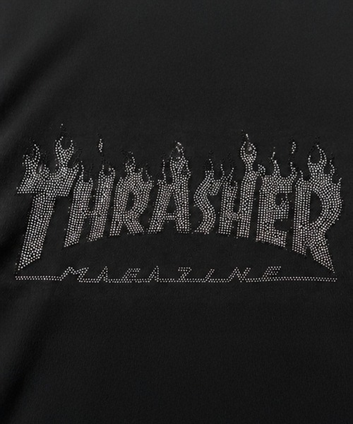 THRASHER(スラッシャー)の「Thrasher/スラッシャー/【LHP別注】RHINESTONE HOODIE/ラインストーンフーディー(パーカー・レディース・ブラック/グレー・S/M/L)」の5枚目の写真