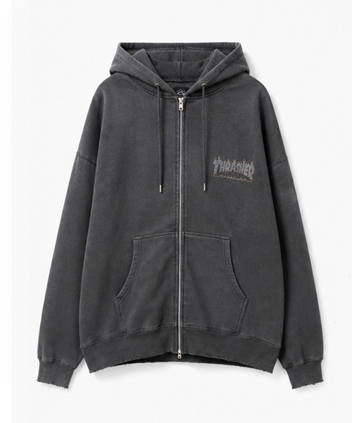 THRASHER(スラッシャー)の「Thrasher/スラッシャー/【LHP別注】RHINESTONE HOODIE/ラインストーンフーディー(パーカー・レディース・ブラック/グレー・S/M/L)」の8枚目の写真