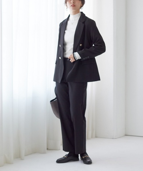 Tuche（トゥシェ）の「Tuche/トゥシェ ストレートパンツ マットレーヨン混 ストレッチ（その他パンツ・レディース・グレー/ブラック/ネイビー・LARGE/MEDIUM/X-LARGE/SMALL）」の9枚目の写真