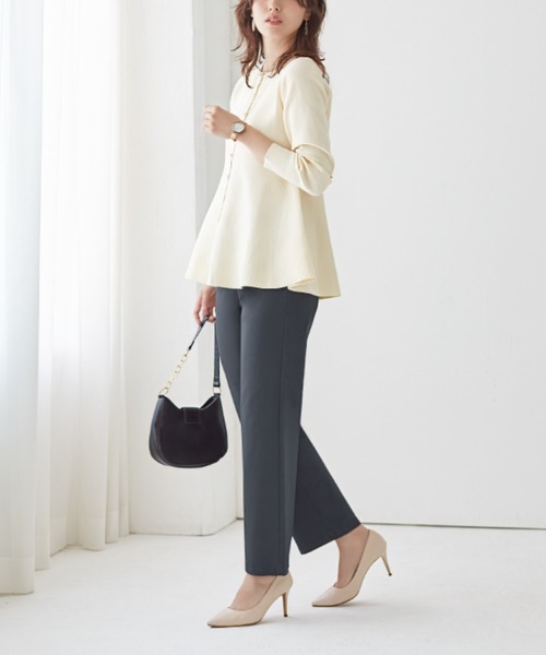 Tuche（トゥシェ）の「Tuche/トゥシェ ストレートパンツ マットレーヨン混 ストレッチ（その他パンツ・レディース・グレー/ブラック/ネイビー・LARGE/MEDIUM/X-LARGE/SMALL）」の6枚目の写真