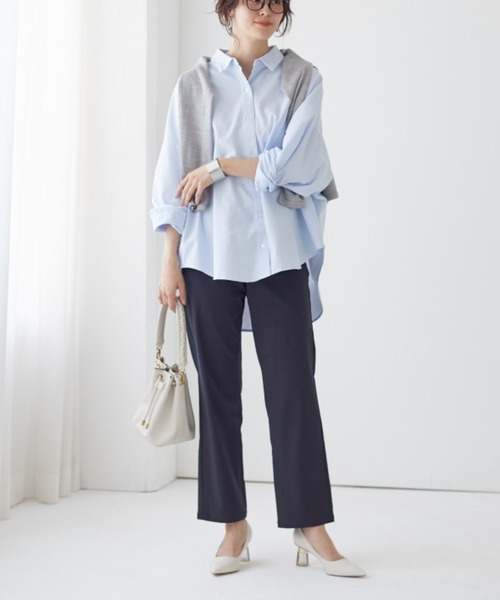 Tuche（トゥシェ）の「Tuche/トゥシェ ストレートパンツ マットレーヨン混 ストレッチ（その他パンツ・レディース・グレー/ブラック/ネイビー・LARGE/MEDIUM/X-LARGE/SMALL）」の8枚目の写真