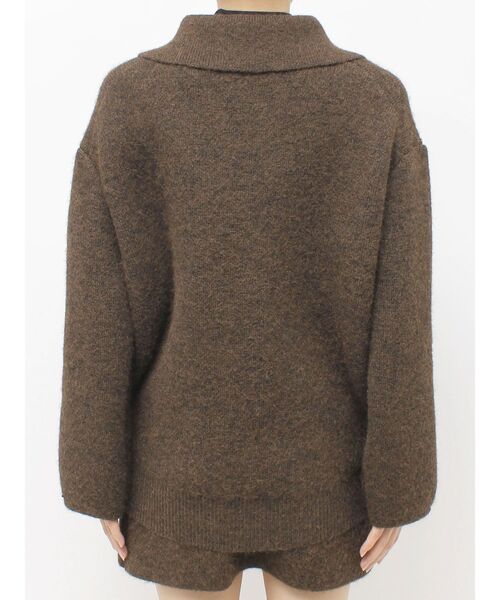 MURUA(ムルーア)の「【セットアップ対応】ビッグカラーニットブルゾン 冬服(ブルゾン・レディース・ブラック/ブラウン・FREE)」の16枚目の写真