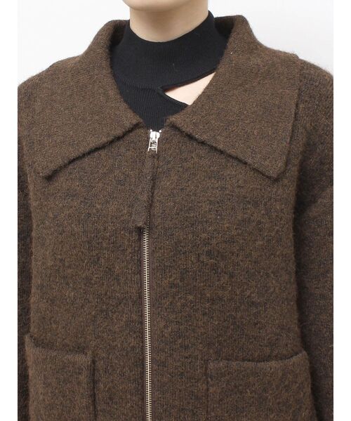 MURUA(ムルーア)の「【セットアップ対応】ビッグカラーニットブルゾン 冬服(ブルゾン・レディース・ブラック/ブラウン・FREE)」の15枚目の写真