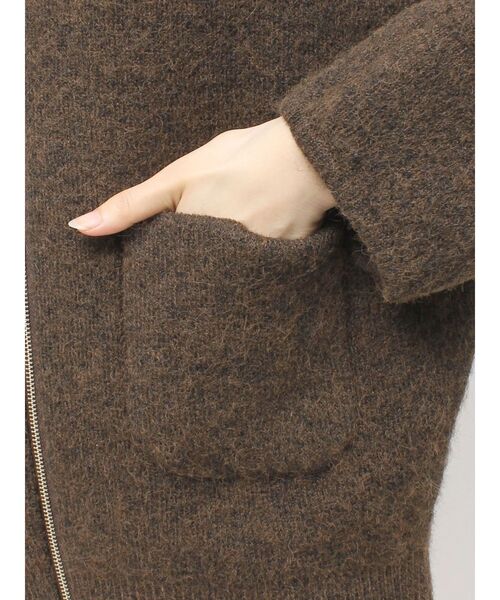 MURUA(ムルーア)の「【セットアップ対応】ビッグカラーニットブルゾン 冬服(ブルゾン・レディース・ブラック/ブラウン・FREE)」の13枚目の写真