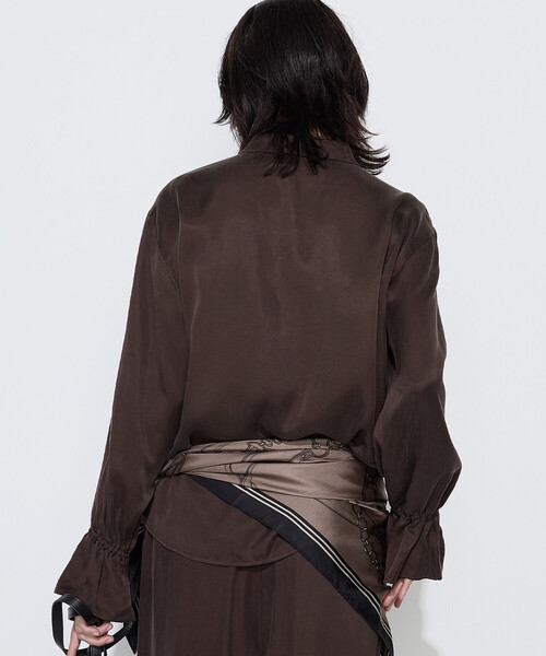 K.T KIYOKO TAKASE(キヨコタカセ)の「キュプラレーヨンフィブリルサテン ブラウス(シャツ/ブラウス・レディース・ブラウン/アイボリー/ブルー・7号/9号)」の14枚目の写真
