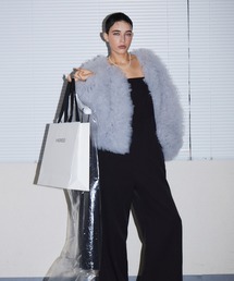 セール】2WAY SQUARE NECK CROP JACKET（ノーカラージャケット