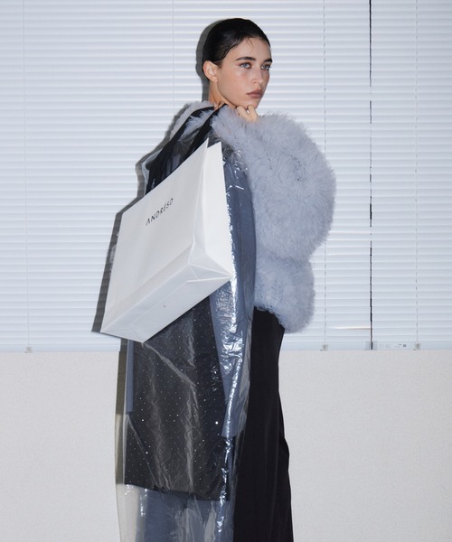 ANDRESD(アンドレスド)の「ボリュームチュールジャケット / VOLUME TULLE JACKET(ノーカラージャケット・レディース・ベージュ/チャコール/グレー/アイボリー・FREE)」の18枚目の写真